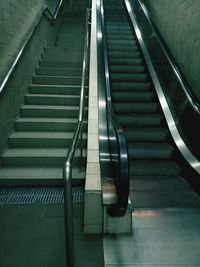 High angle view of stairs