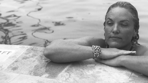 Close-up portrait of a woman