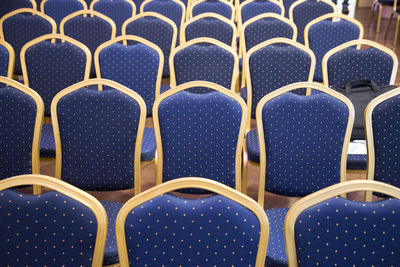 Full frame shot of empty chairs