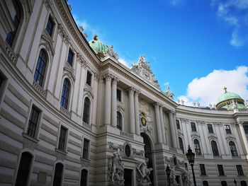 Low angle view of historic building against sky
