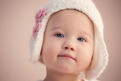 Close-up portrait of cute baby