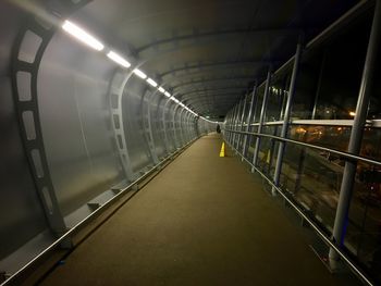 Empty road in tunnel