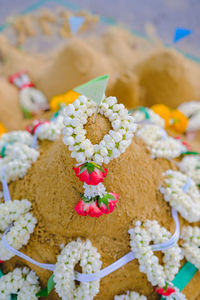 Close-up of multi colored cake