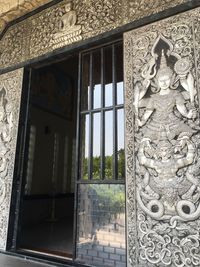 Close-up of closed door