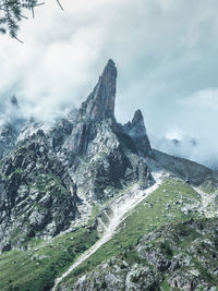 Scenic view of rocky mountains against sky