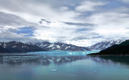 Scenic view of lake against mountains