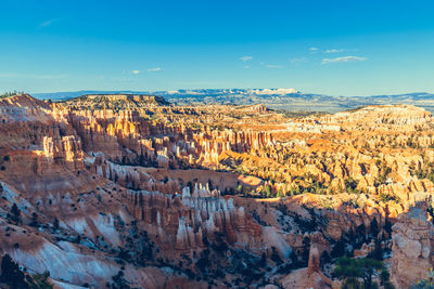 Aerial view of rock formations