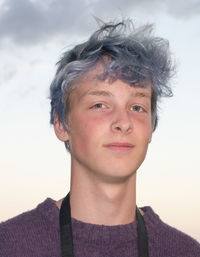 Close-up portrait of young man