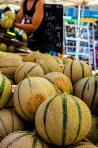 Close-up of fruits for sale at market stall