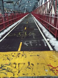 Empty road in city