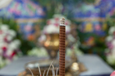 Close-up of coffee beans on table