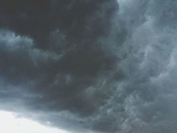 Low angle view of storm clouds in sky