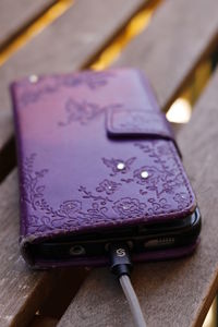 High angle view of laptop on table at home