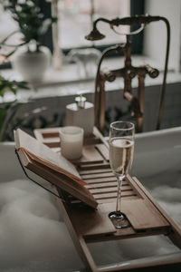 Close-up of coffee on table