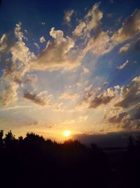 Scenic view of sunset over landscape