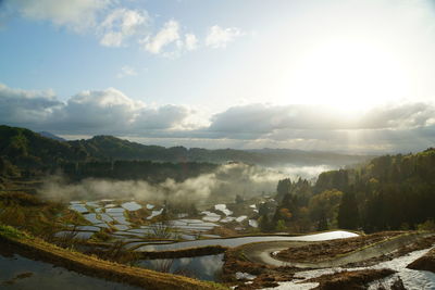 Scenic view of landscape against sky