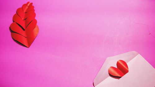 Close-up of heart shape on pink flower