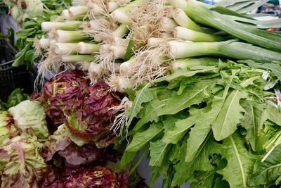 Close-up of vegetables for sale in market