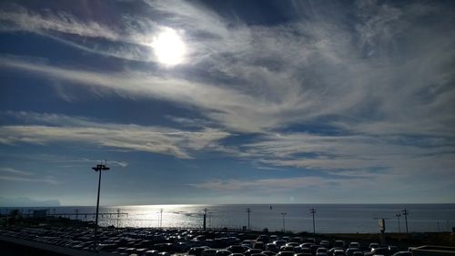 Scenic view of sea against sky at sunset