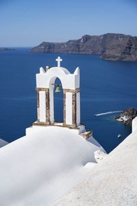 View of church at seaside