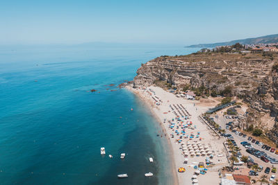 Holiday coast in calabria region during summer period