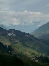 High angle view of landscape against sky