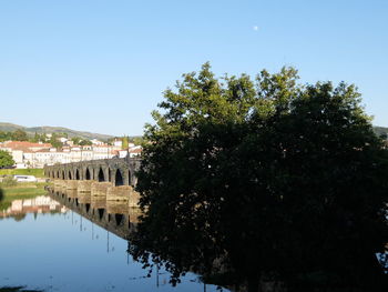 Reflection of built structure in water