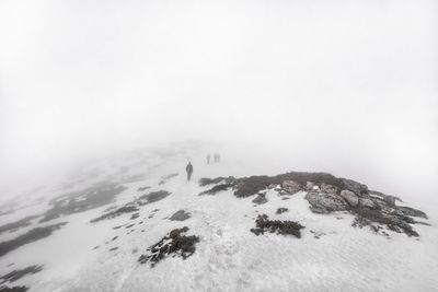 Scenic view of snow covered landscape