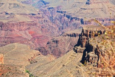 Aerial view of rock formations