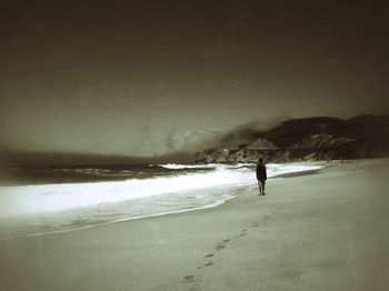 View of people on beach