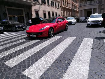 Car on street in city