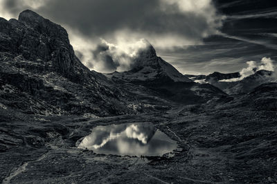 Scenic view of mountain against sky