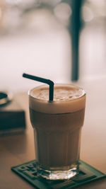 Close-up of coffee on table