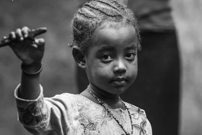 Close-up portrait of girl