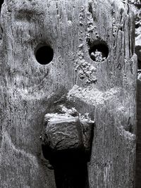 Close-up of old door knocker