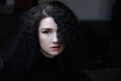 Close-up portrait of a young woman