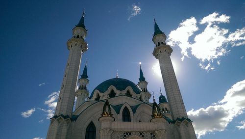 Low angle view of traditional building against sky