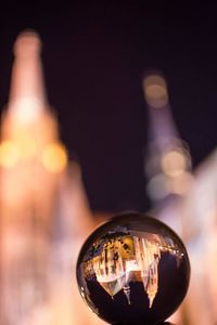 Close-up of illuminated lamp