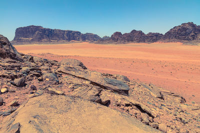 Scenic view of desert against sky