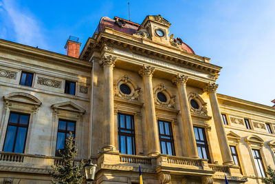 Low angle view of historical building against sky