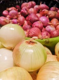 Close-up of vegetables for sale in market