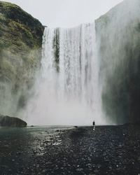 Scenic view of waterfall