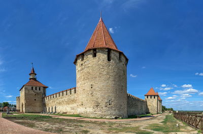 Fortress walls and towers of the tighina fortress in bender, transnistria or moldova