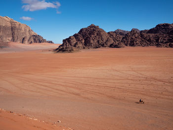 Scenic view of desert against sky