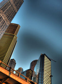 Low angle view of modern building against sky