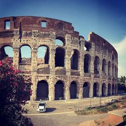 Low angle view of old ruins