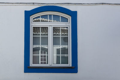Closed window of building