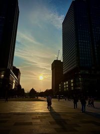 Low angle view of buildings in city