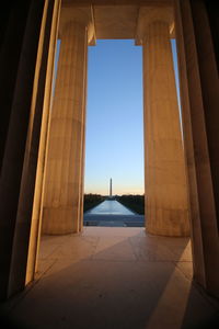 Archway against clear sky