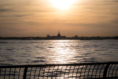 View of building at sunset